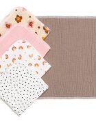 T-Tomi BIO Muslin Napkins kendők 25 x 25 cm Girl 5 db