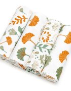T-Tomi Cloth Diapers Ginkgo Leafs mosható pelenkák 76x76 cm 4 db