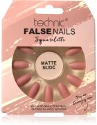 Technic Cosmetics False Nails Sqarletto műköröm Matte Nude 24 db