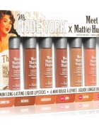 theBalm Meet Matt(e) Hughes X Ms. Nude York folyékony rúzs szett matt hatással