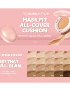 TIRTIR Mask Fit All Cover Cushion Mini mattító make-up szivaccsal árnyalat 24N Latte 4.5 g