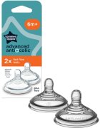 Tommee Tippee Advanced Anti-Colic etetőcumi Fast Flow 6-12m 2 db