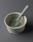 Tommee Tippee EasiStick™ Silicone Bowl & Spoon szilikon tálka tapadókoronggal 4m+ Green 1 db