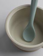 Tommee Tippee EasiStick™ Silicone Bowl & Spoon szilikon tálka tapadókoronggal 4m+ Green 1 db