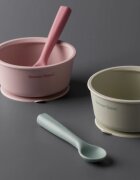 Tommee Tippee EasiStick™ Silicone Bowl & Spoon szilikon tálka tapadókoronggal 4m+ Green 1 db