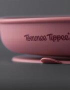 Tommee Tippee EasiStick™ Silicone Weaning Plate tányér tapadókoronggal 4m+ Pink 1 db
