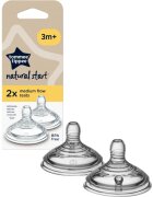 Tommee Tippee Natural Start Anti-Colic Teat etetőcumi Medium Flow 3 m+ 2 db