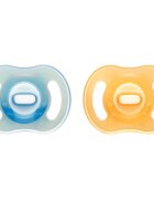 Tommee Tippee Ultra Light Night cumi 6-18m Orange/ Blue 2 db