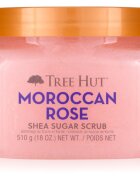 Tree Hut Shea Sugar Scrub Moroccan Rose cukros peeling bambuszvajjal 510 g