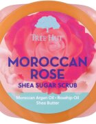 Tree Hut Shea Sugar Scrub Moroccan Rose cukros peeling bambuszvajjal 510 g