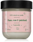 Tropicandle Plum Rose & Patchouli illatgyertya 170 ml
