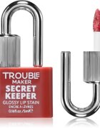 Trouble Maker Secret Keeper Lip Gloss Stain ajakszínező a hosszan tartó hatásért árnyalat Shifty Biz Rose Nude 5 ml