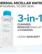 Uriage Hygiène Thermal Micellar Water - Normal to Dry Skin micellás víz normál és száraz érzékeny bőrre normál és száraz bőrre 500 ml