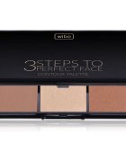 Wibo 3 Steps To Perfect Face Dark Púderes highlight és kontúr paletta az arcra 10 g