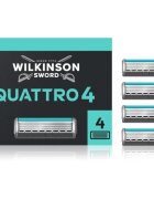 Wilkinson Sword Quattro Essential 4 Titanium Sensitive tartalék pengék 4 db