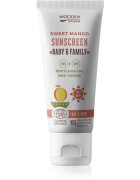 WoodenSpoon Baby & Family Sweet Mango védő naptej az egész családnak SPF50 100 ml