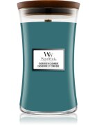 Woodwick Evergreen Cashmere illatgyertya fa kanóccal 610 g