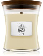 Woodwick White Teak illatgyertya fa kanóccal 275 g
