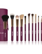 Zoë Ayla 12 Piece Makeup Brush Set Dark Plum smink egyet szett