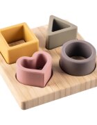 Zopa Silicone Bamboo Puzzle interaktív formaberakó játék Multicolor 1 db
