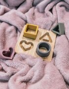 Zopa Silicone Bamboo Puzzle interaktív formaberakó játék Multicolor 1 db