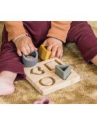 Zopa Silicone Bamboo Puzzle interaktív formaberakó játék Multicolor 1 db
