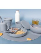 Zopa Silicone Divided Plate osztott tányér tapadókoronggal Dove Grey 1 db