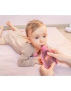 Zopa Silicone Refillable Baby Food Pouch tasakos püré 0 m+ Transparent Pink 120 ml