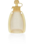 Zopa Silicone Refillable Baby Food Pouch tasakos püré 0 m+ Transparent Yellow 120 ml