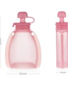 Zopa Silicone Refillable Baby Food Pouch tasakos püré 0 m+ Transparent Yellow 120 ml