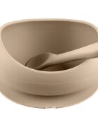 Zopa Silicone Tableware Set etetőszett Sand Beige 1 db