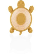 Zopa Silicone Wooden Teether Turtle rágóka 0 m+ Mustard Yellow 1 db