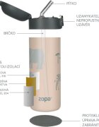 Zopa Thermo Bottle with Drinking Spout termosz szívószállal Mountains 1 db