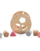 Zopa Wooden Jigsaw interaktív formaberakó játék fából készült 18 m+ Pink 1 db