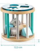 Zopa Wooden Jigsaw interaktív formaberakó játék fából készült 18 m+ Pink 1 db