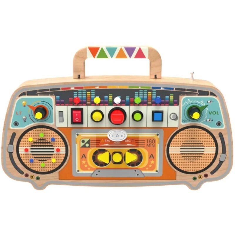 2Kids Toys Activity Board Wooden FM Radio interaktív játék 12m+ 1 db
