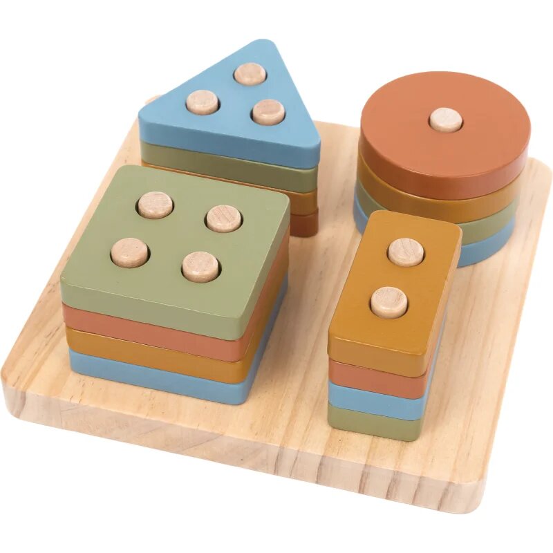 2Kids Toys Colourful Shape Sorter interaktív formaberakó játék 12m+ 17 db