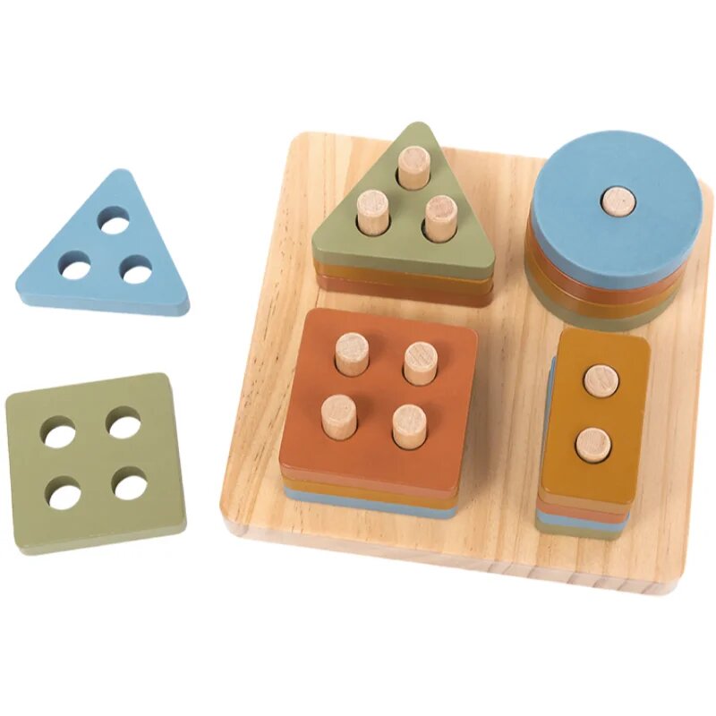 2Kids Toys Colourful Shape Sorter interaktív formaberakó játék 12m+ 17 db