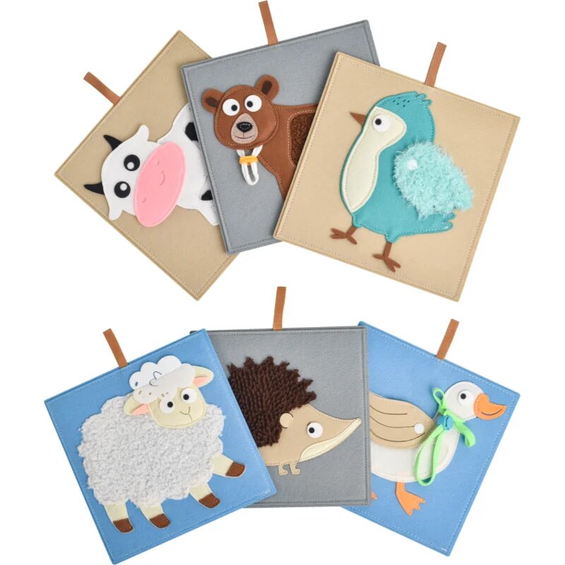 2Kids Toys Sensory Pictures Animals képeskönyv 6 db