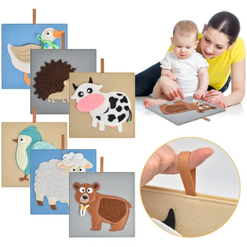 2Kids Toys Sensory Pictures Animals képeskönyv 6 db