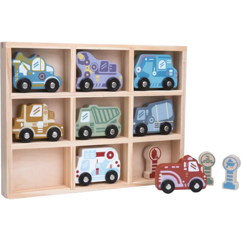 2Kids Toys Wooden Car Set játékkészlet 2y+ 12 db