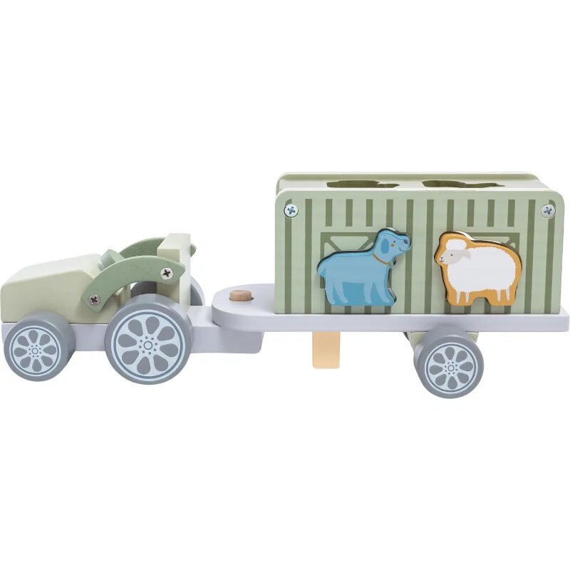 2Kids Toys Wooden Car with Animals játékkészlet fából készült 2y+ 10 db