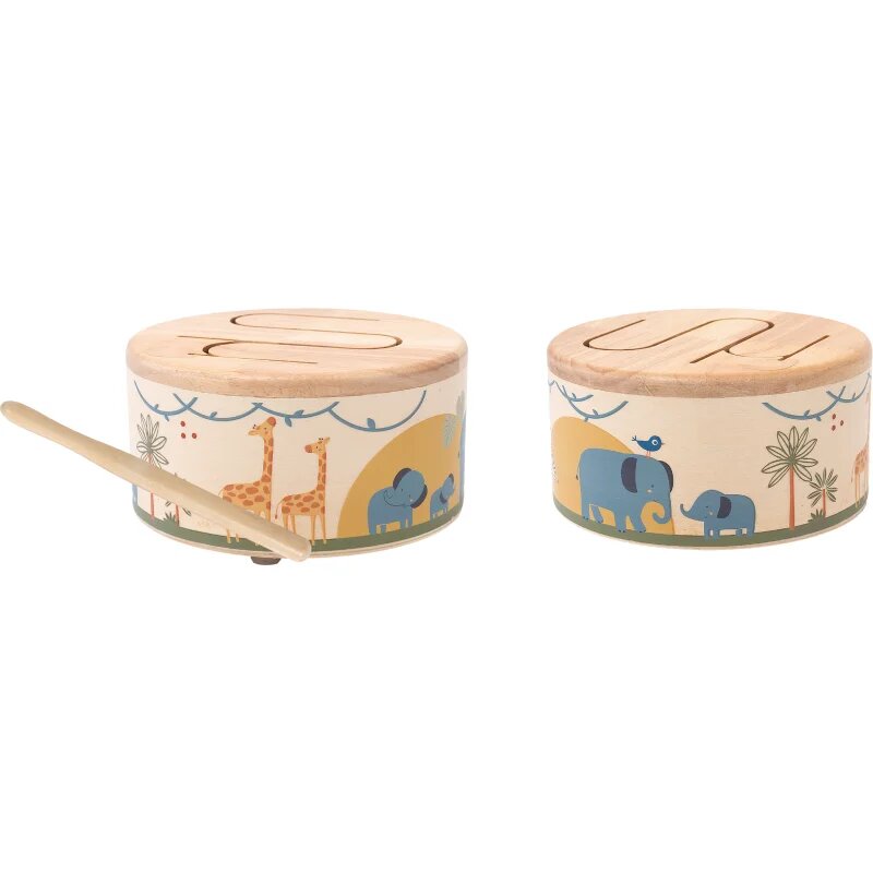 2Kids Toys Wooden Drum Safari zenélő játék 18m+ 1 db