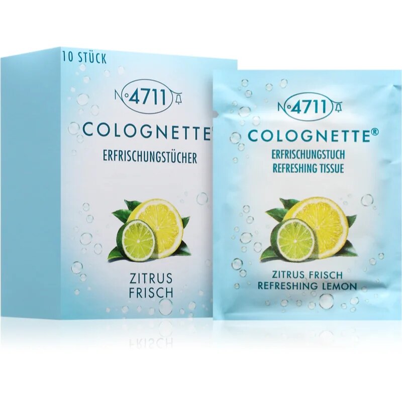 4711 Colognette Wipes frissítő nedves törlőkendők unisex 10 db