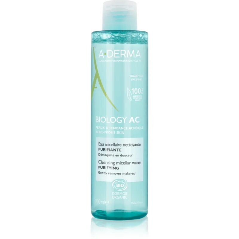 A-Derma Biology AC tisztító micellás víz 200 ml