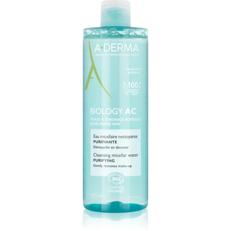 A-Derma Biology AC tisztító micellás víz 400 ml