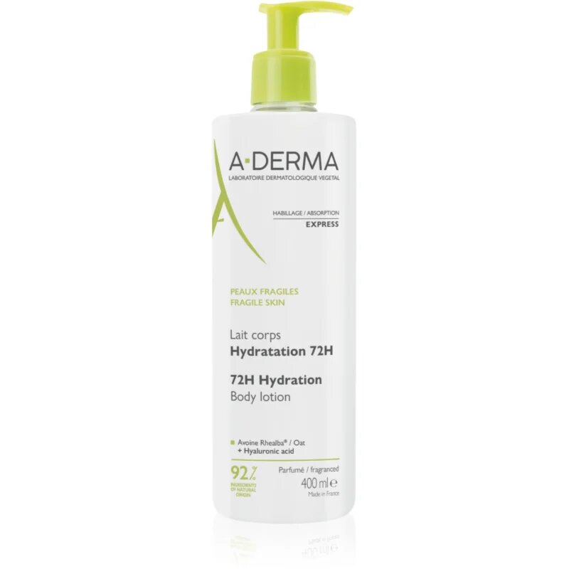 A-Derma Essentials Body Lotion 72h Hydration hidratáló testápoló tej 400 ml
