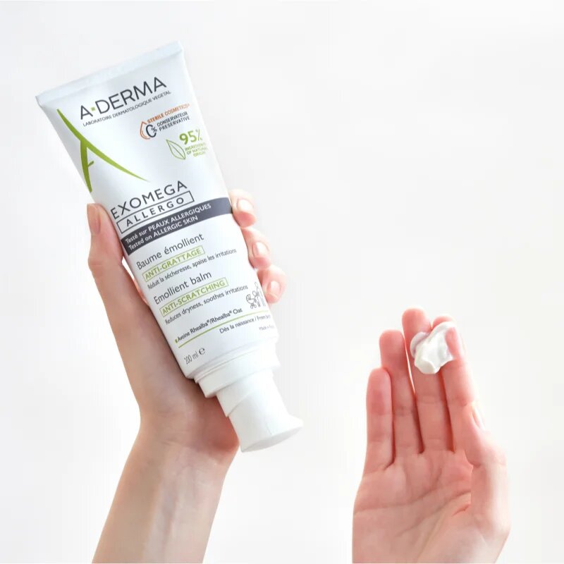 A-Derma Exomega Control Allergo hidratáló krém az érzékeny és atópiás bőr védelmének megerősítésére 200 ml