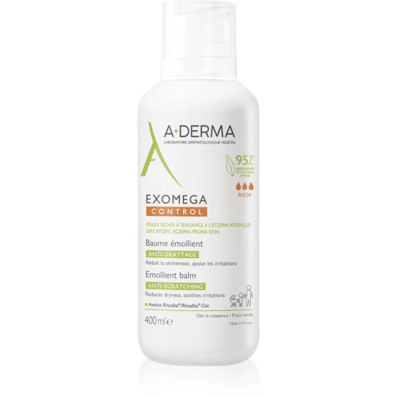 A-Derma Exomega Control Emollient Balm balzsam az érzékeny száraz bőrre 400 ml