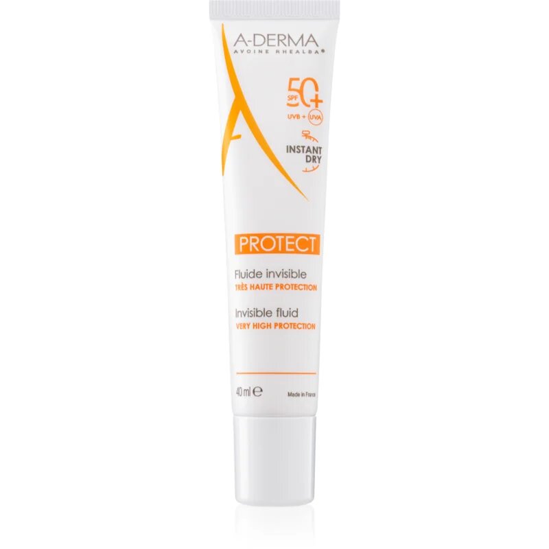 A-Derma Protect Invisible Fluid bőrvédő folyadék SPF 50+ 40 ml